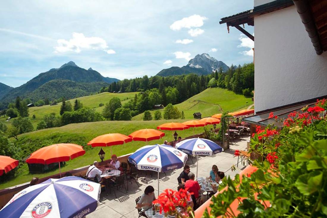 Terrasse mit Bergblick